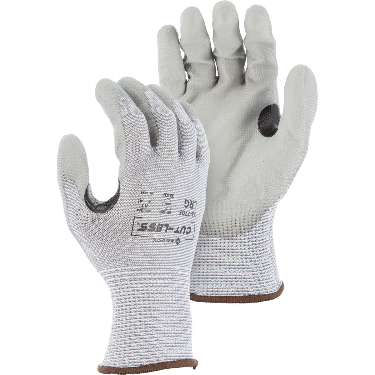 33-7705 Majestic Cut-Less® with Korplex® w Polyurethane Palm, A7 — 12 Pairs or 120 Pairs — FREE SHIPPING*