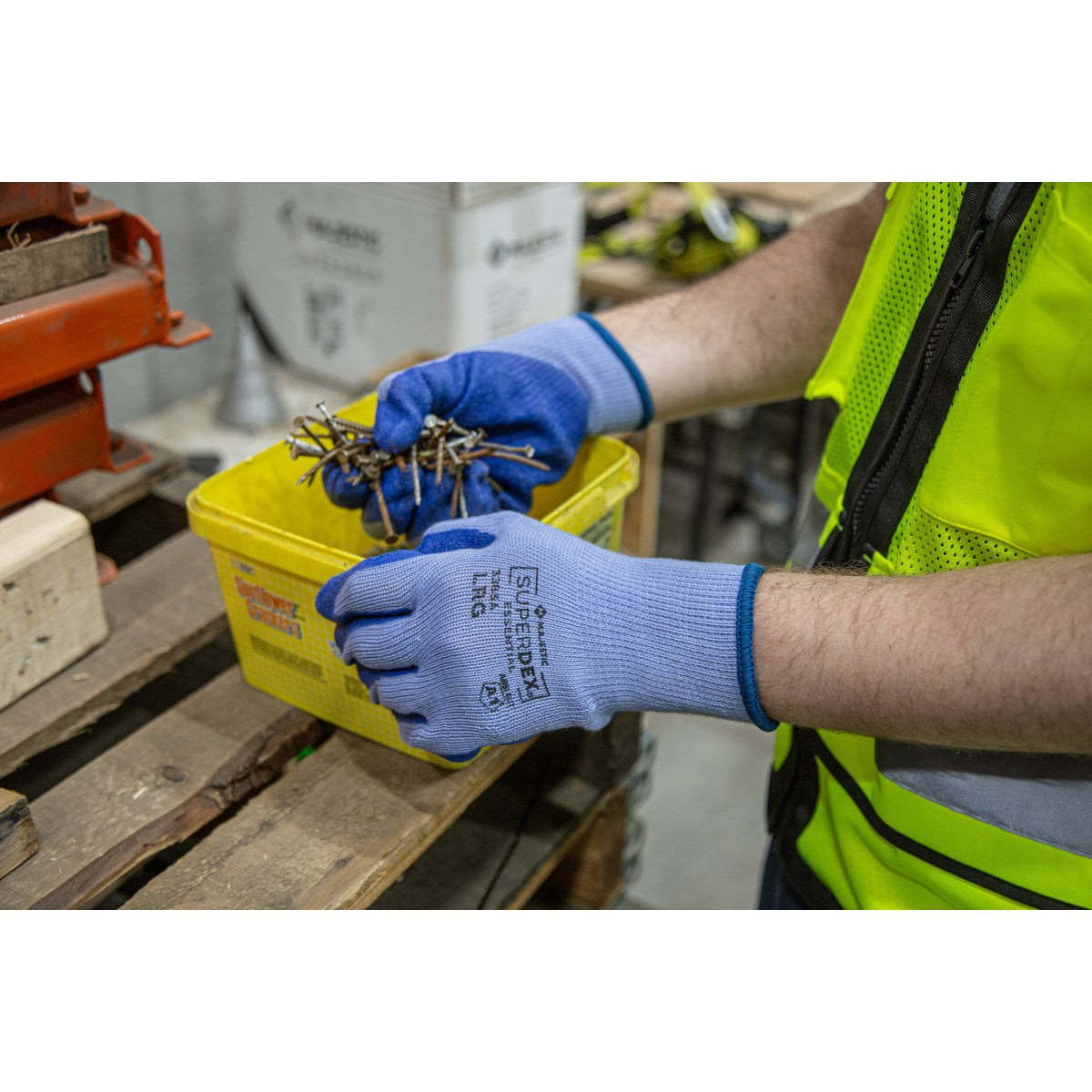 3385A Majestic M-Safe® Grip Glove w Wrinkled Latex Palm — 12 Pairs or 144 Pairs — FREE SHIPPING*