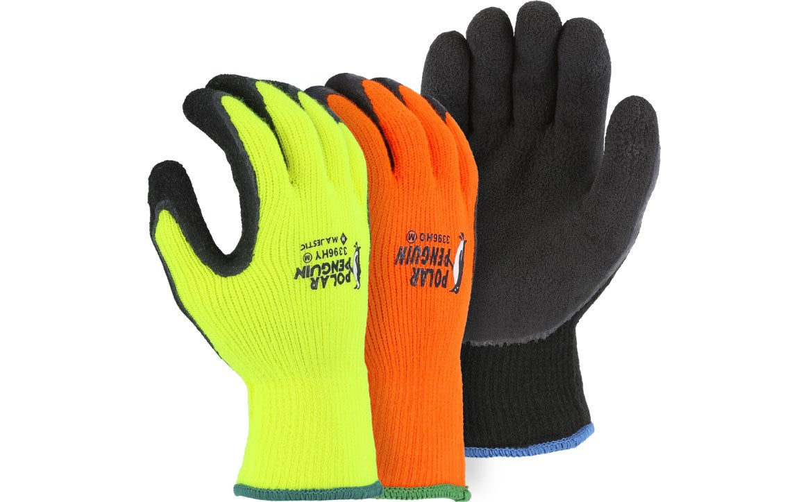 3396HO Majestic Polar Penguin® Winter Lined Glove w Foam Latex Palm — 12 Pairs or 144 Pairs — FREE SHIPPING*