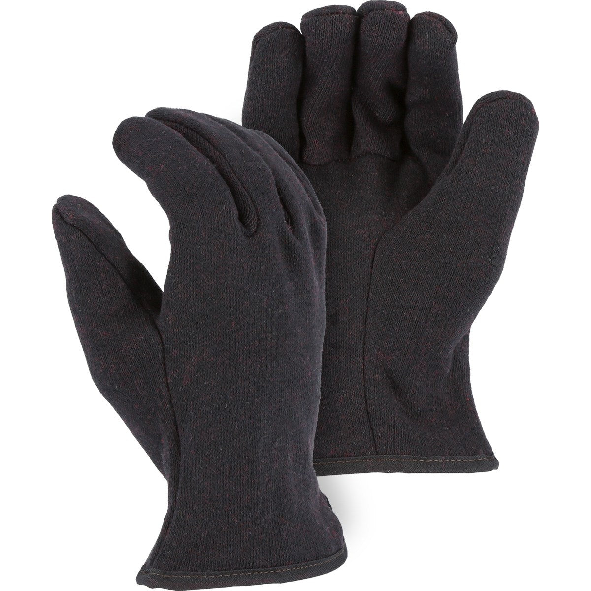 3421 Majestic Brown Jersey Glove in Red Fleece Lined Jersey — 12 Pairs or 120 Pairs — FREE SHIPPING*