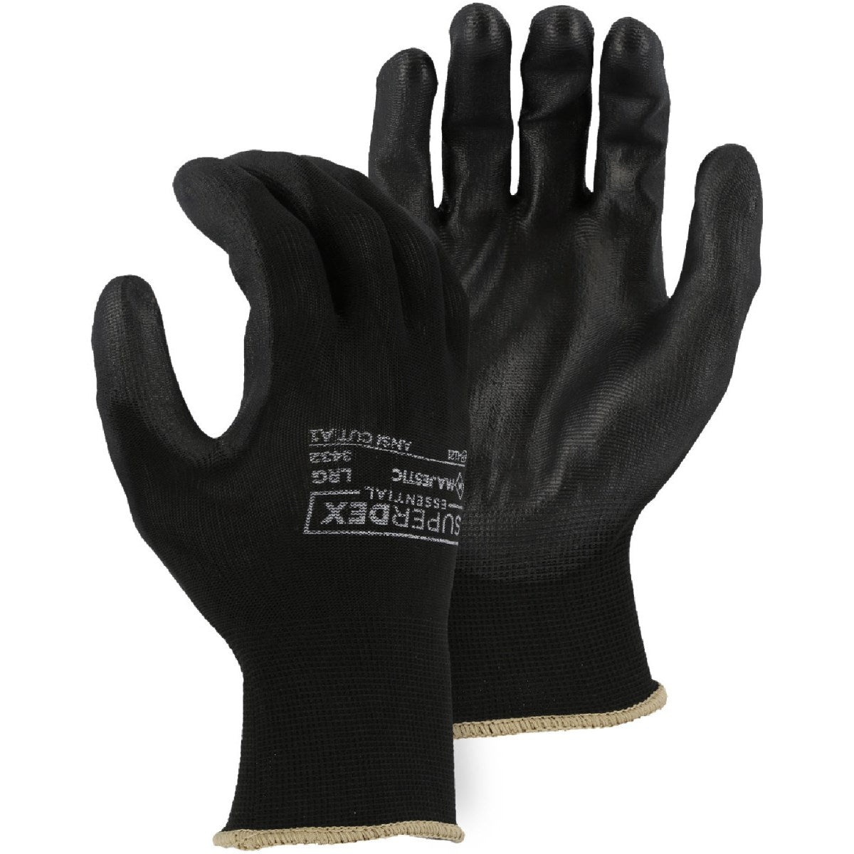 3434 Majestic Polyurethane Palm Coated Glove on Nylon Liner — 12 Pairs or 240 Pairs — FREE SHIPPING*