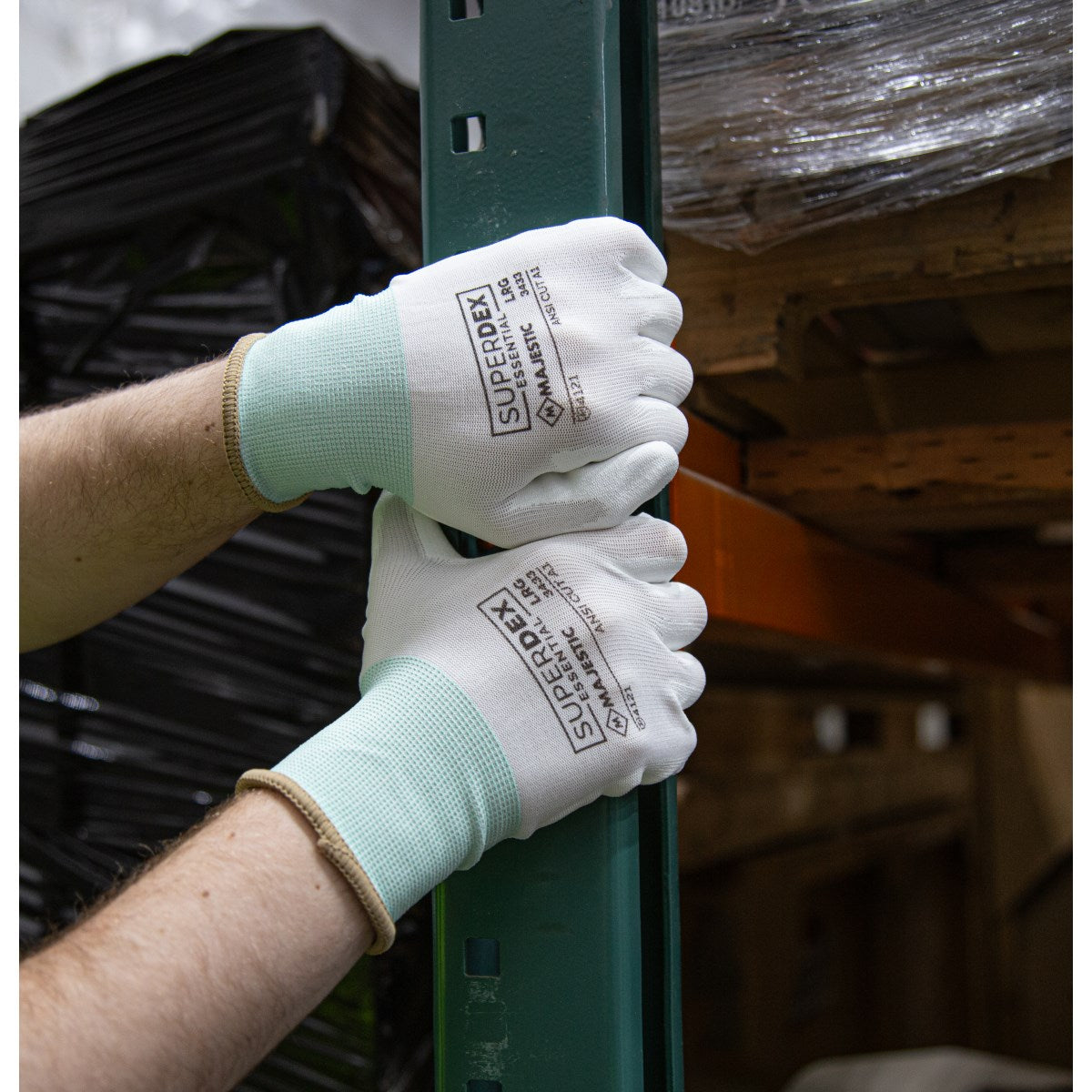 3433 Majestic Polyurethane Palm Coated Glove on Nylon Liner — 12 Pairs or 240 Pairs — FREE SHIPPING*
