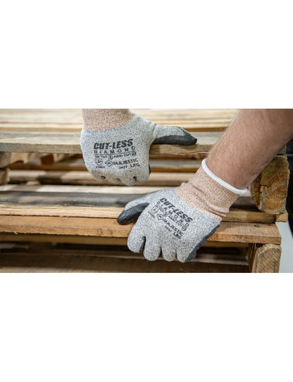 3437 Majestic Cut-Less Dyneema Glove with Polyurethane Palm, 13g, ANSI A3 — 12 Pairs or 120 Pairs — FREE SHIPPING*