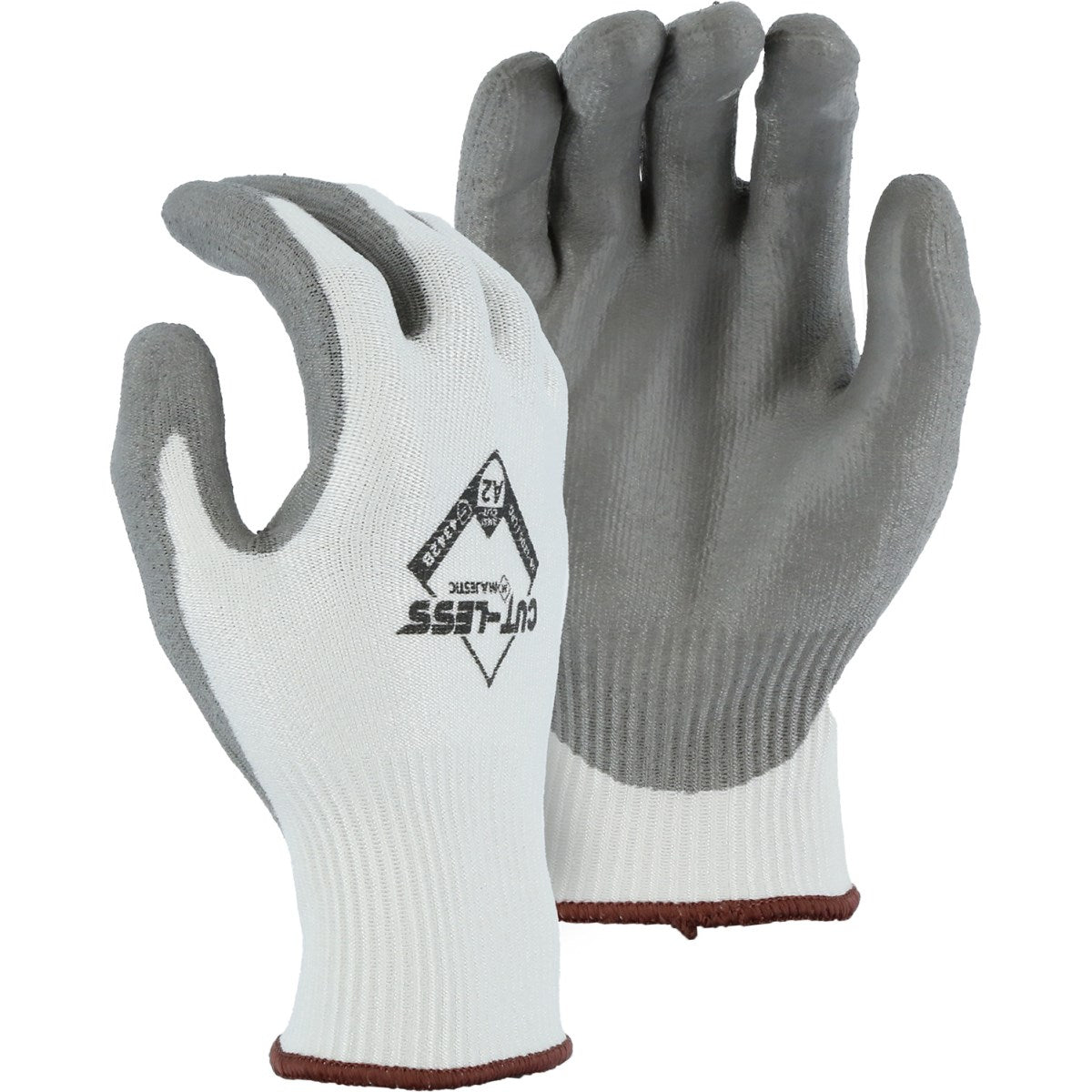 35-1306 Majestic Cut-Less® Knit Glove w Polyurethane Palm — 12 Pairs or 120 Pairs — FREE SHIPPING*