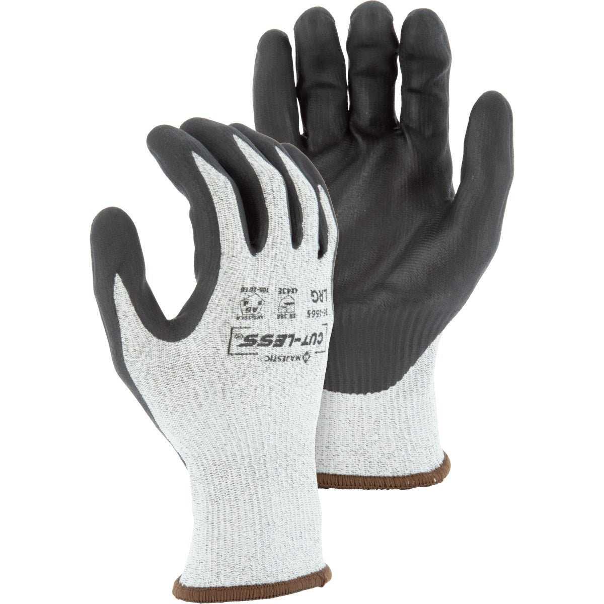 35-1565 Majestic Cut-Less Watchdog® Knit Glove w Foam Nitrile Palm — 12 Pairs or 120 Pairs — FREE SHIPPING*