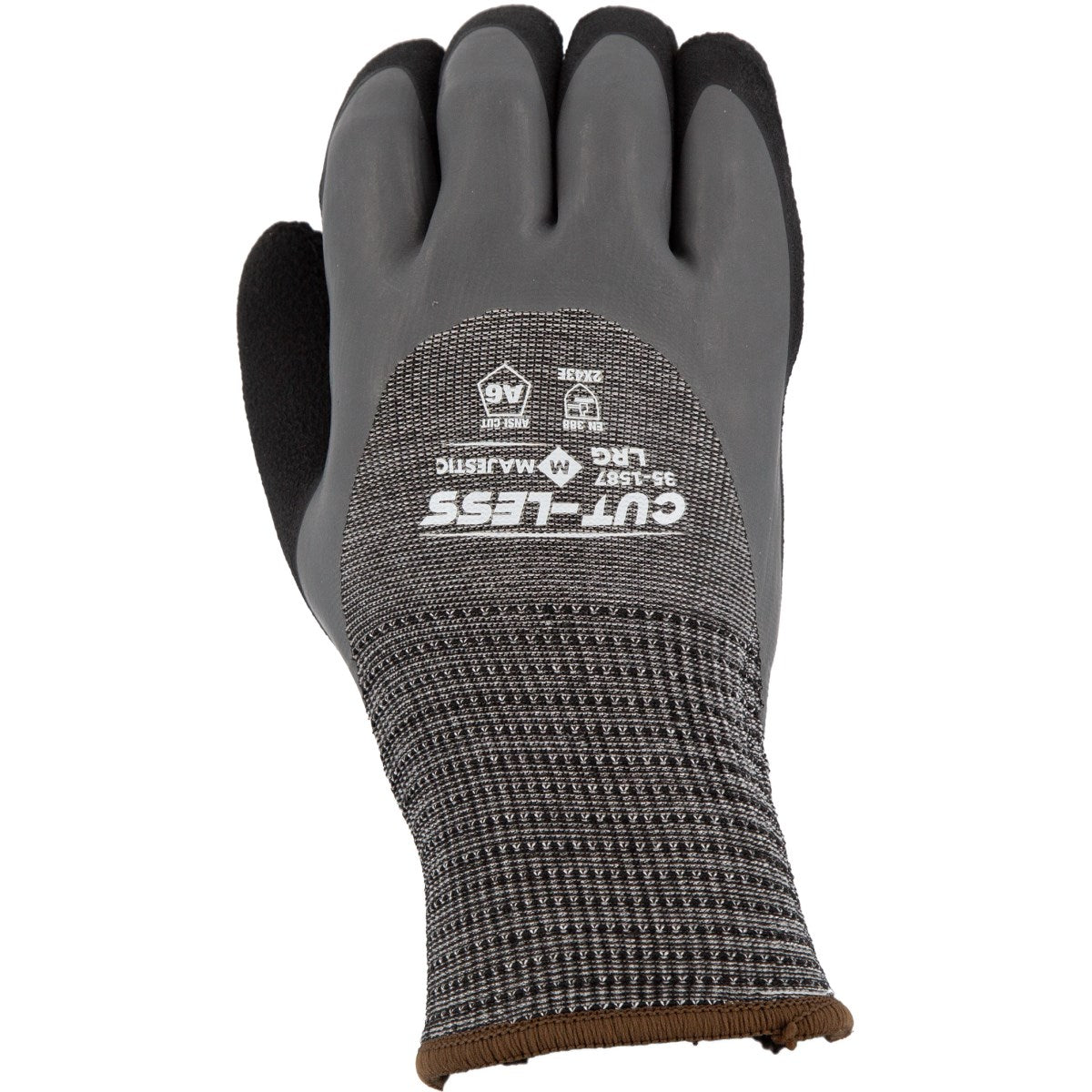 35-1587 Majestic Cut-Less® Winter Lined Glove w Korplex® Latex Palm, A5 — 12 Pairs or 120 Pairs — FREE SHIPPING*