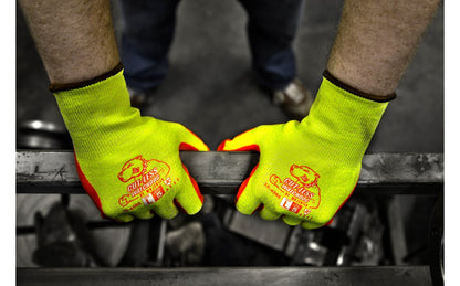 35-4565 Majestic Cut-Less Watchdog® Hi-Vis Knit w Foam Nitrile Palm — 12 Pairs or 120 Pairs — FREE SHIPPING*