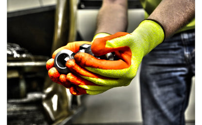 35-4565 Majestic Cut-Less Watchdog® Hi-Vis Knit w Foam Nitrile Palm — 12 Pairs or 120 Pairs — FREE SHIPPING*