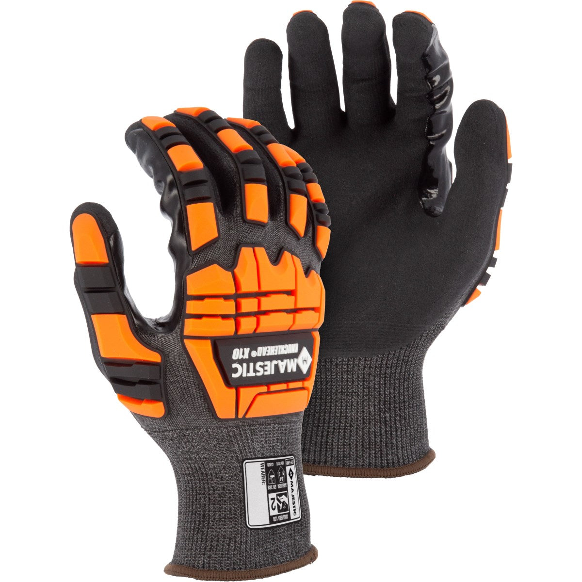 35-5465 Majestic X15 Cut & Impact Resistant w/ Premium Foam Nitrile Coating — 12 Pairs or 72 Pairs — FREE SHIPPING*