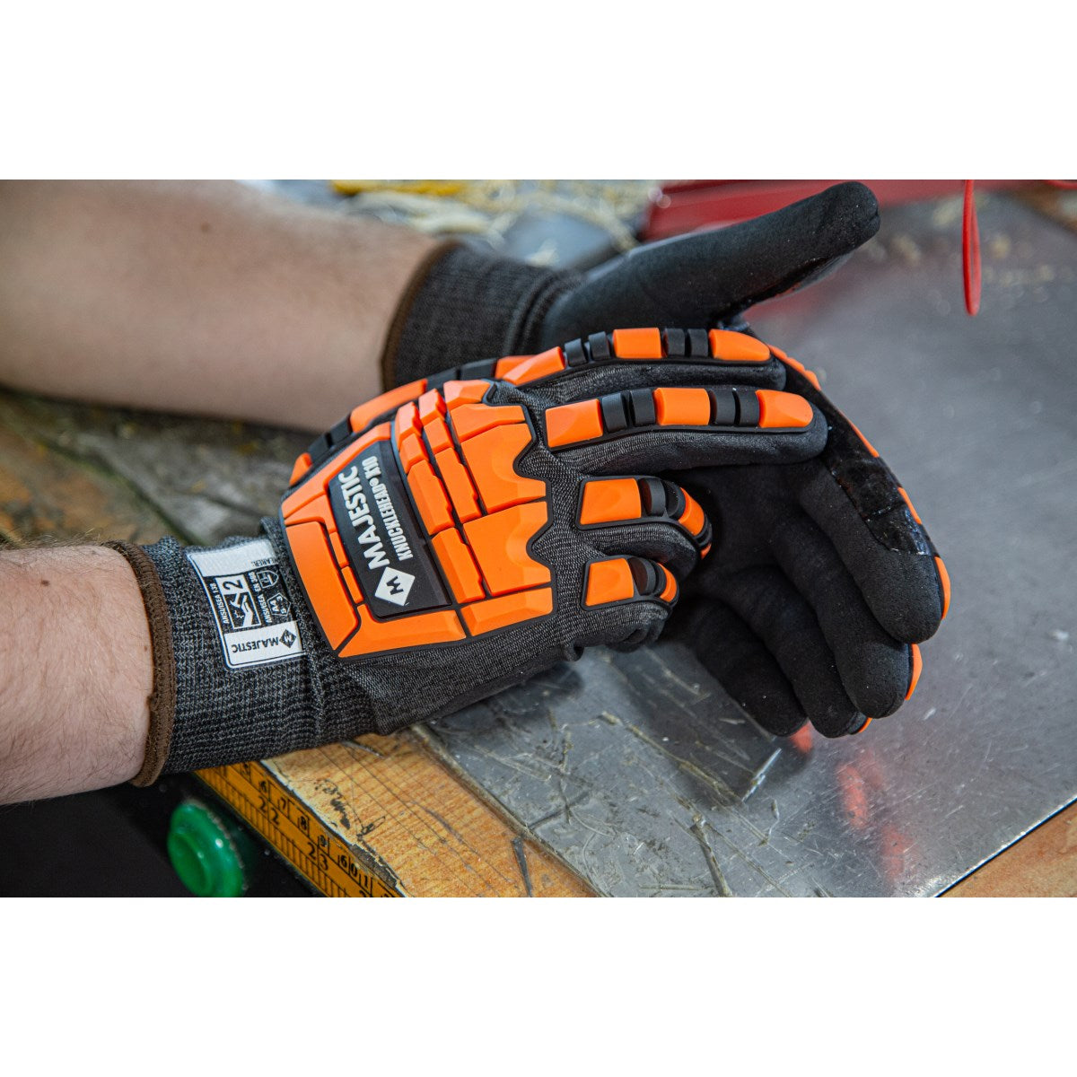 35-5465 Majestic X15 Cut & Impact Resistant w/ Premium Foam Nitrile Coating — 12 Pairs or 72 Pairs — FREE SHIPPING*