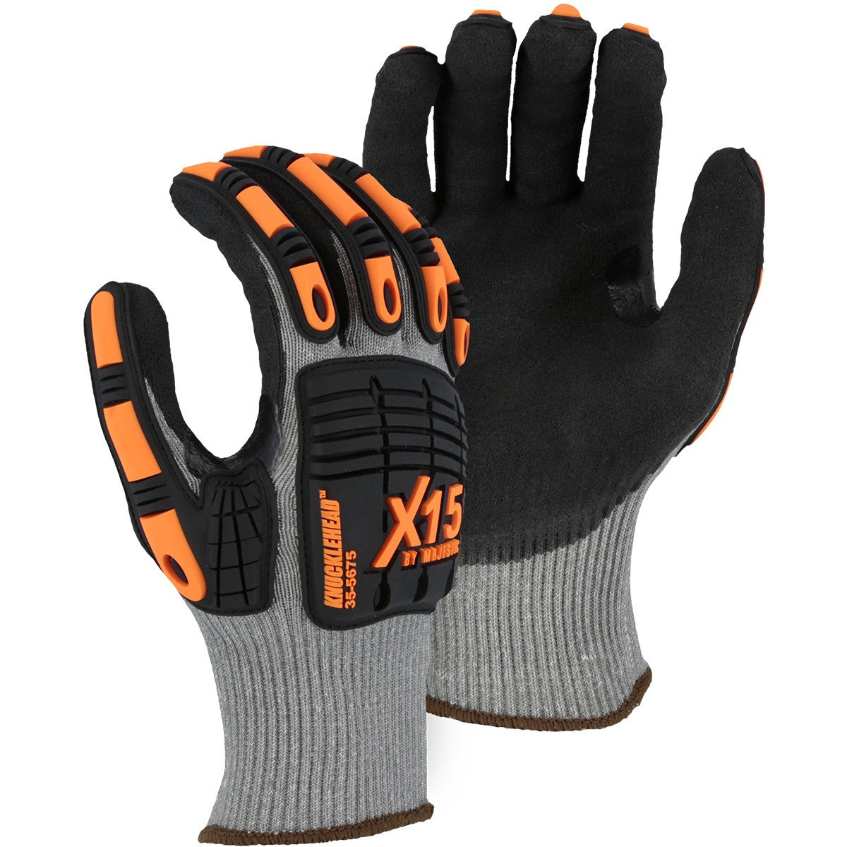 35-5675 Majestic X-15® Cut & Impact Resistant w Nitrile Coating, A6 Cut — 12 Pairs or 120 Pairs — FREE SHIPPING*