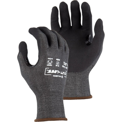 35-7465 Majestic Cut-Less Korplex™ Glove with Foam Nitrile Palm, 18-Gauge, ANSI CUT LEVEL A4, Black/Gray: 1/dz or 10/dz