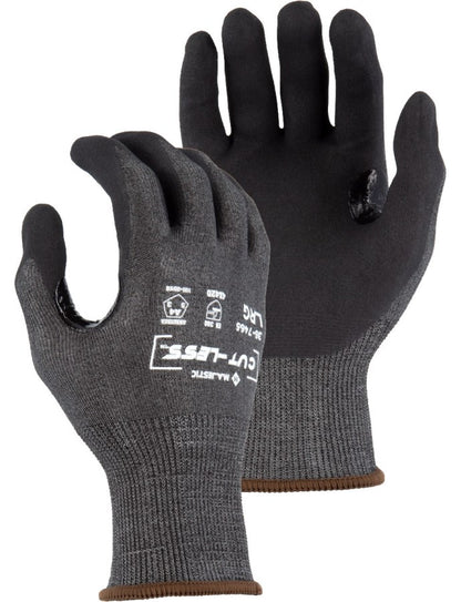 35-7465 Majestic Cut-Less Korplex Glove with Foam Nitrile Palm, 18g, ANSI A4 — 12 Pairs or 120 Pairs —  FREE SHIPPING*