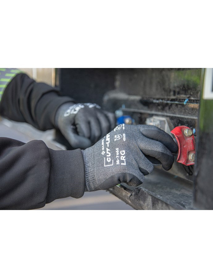 35-7465 Majestic Cut-Less Korplex™ Glove with Foam Nitrile Palm, 18-Gauge, ANSI CUT LEVEL A4, Black/Gray: 1/dz or 10/dz
