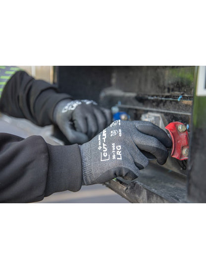 35-7465 Majestic Cut-Less Korplex™ Glove with Foam Nitrile Palm, 18-Gauge, ANSI CUT LEVEL A4, Black/Gray: 1/dz or 10/dz