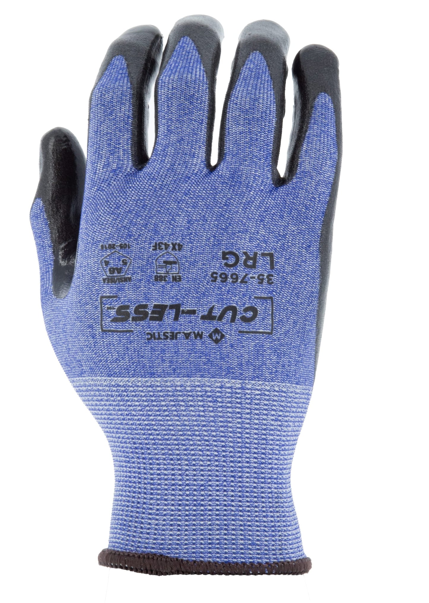 35-7665 Majestic Cut-Less Korplex Glove with Foam Nitrile Palm, 18g, ANSI A6 — 12 Pairs or 120 Pairs —  FREE SHIPPING*