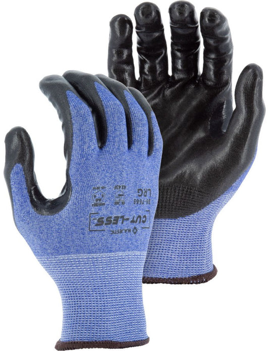 35-7665 Majestic Cut-Less Korplex Glove with Foam Nitrile Palm, 18g, ANSI A6 — 12 Pairs or 120 Pairs —  FREE SHIPPING*