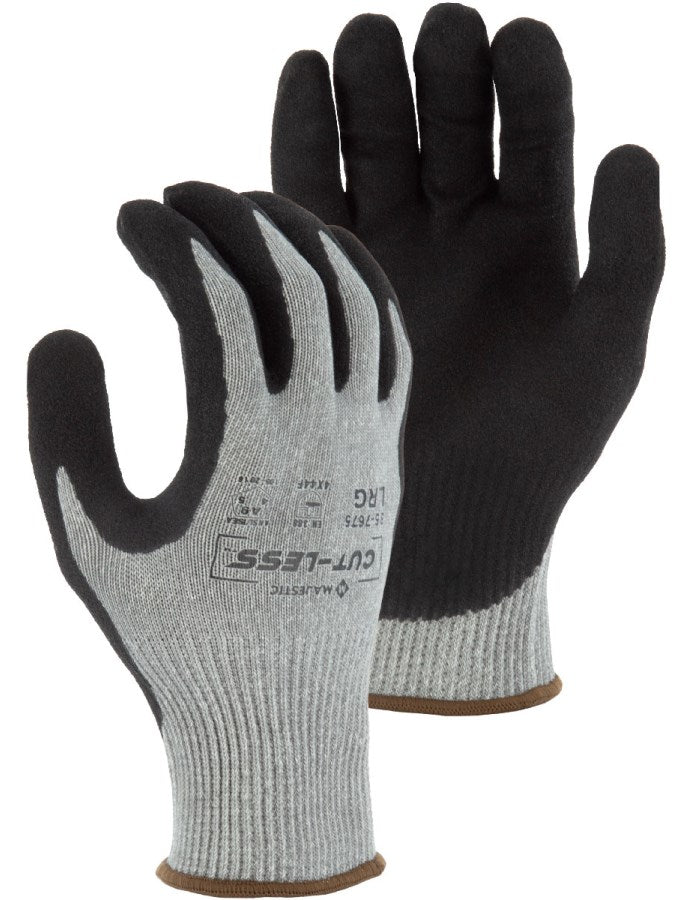 35-7675 Majestic Cut-Less Korplex Glove with Sandy Nitrile Palm, 13g, ANSI A9 — 12 Pairs or 120 Pairs —  FREE SHIPPING*