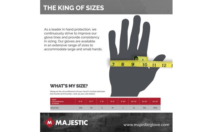 35-7675 Majestic Cut-Less Korplex Glove with Sandy Nitrile Palm, 13g, ANSI A9 — 12 Pairs or 120 Pairs —  FREE SHIPPING*