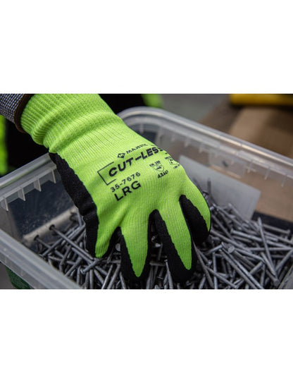 35-7676 Majestic Cut-Less Korplex Glove with Sandy Nitrile Palm, 13g, ANSI A9 — 12 Pairs or 120 Pairs —  FREE SHIPPING*