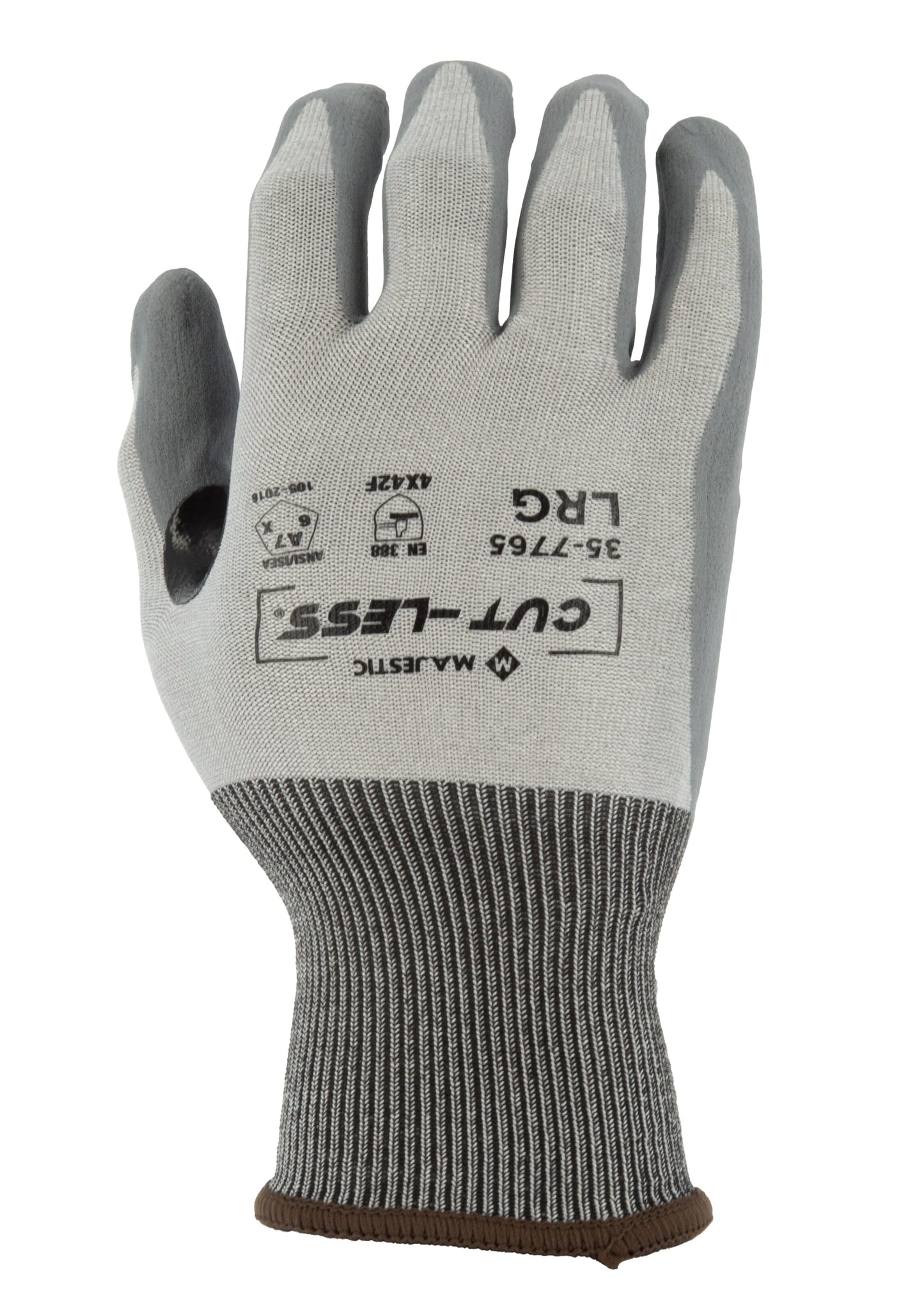 35-7765 Majestic Cut-Less Korplex Glove with Foam Nitrile Palm, 18g, ANSI A7 — 12 Pairs or 120 Pairs —  FREE SHIPPING*