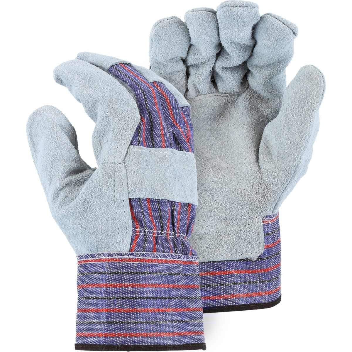 3501C Majestic Split Cowhide Leather Palm Work Glove — 12 Pairs or 72 Pairs — FREE SHIPPING*