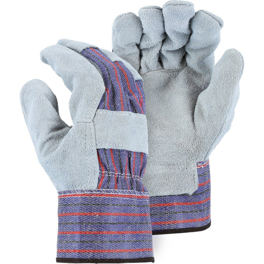 3501C Majestic Split Cowhide Leather Palm Work Glove — 12 Pairs or 72 Pairs — FREE SHIPPING*