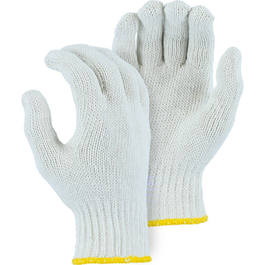 3806W Majestic Heavyweight Cotton/Poly String Knit Glove, White — 12 Pairs or 300 Pairs — FREE SHIPPING*