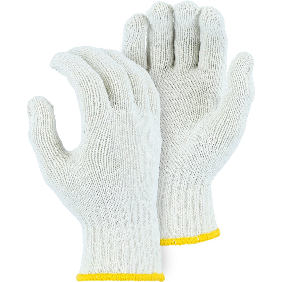 3909W Majestic Heavyweight 100% Polyester String Knit Glove, White — 12 Pairs or 300 Pairs — FREE SHIPPING*