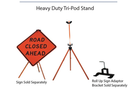 CORTINA Quadra Flex Heavy Duty Tri-Pod Stand for 36” & 48“ Rigid Signs or Roll-Up Signs with adaptor