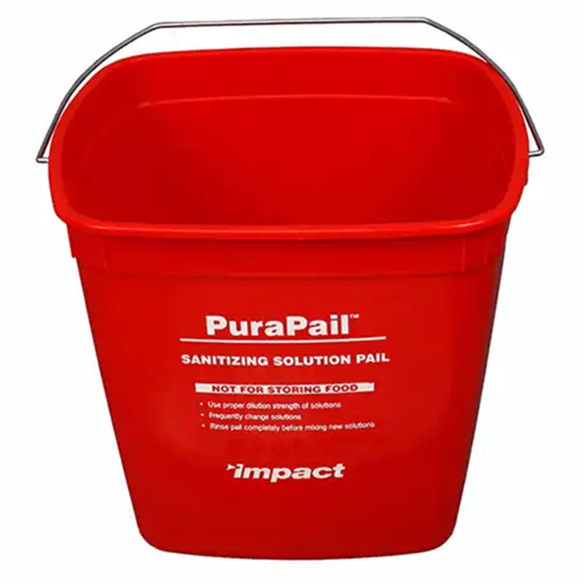 Utility PuraPail Bucket, Sanitizer Solution Pail, Red, 6 Quart - 1/ea