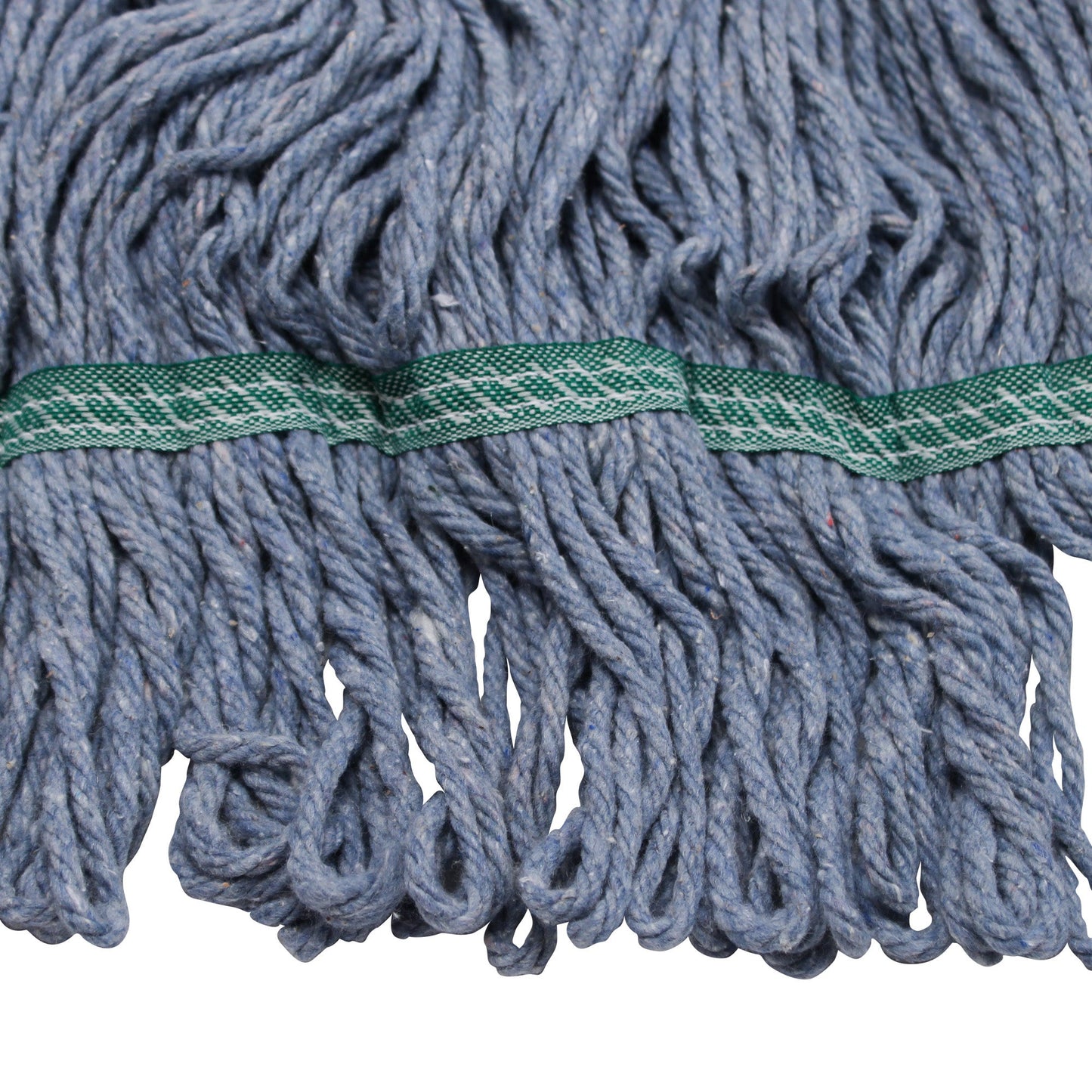 Performance Plus™ Blue Blended Wet Mop, Narrow Headband, Looped End, Medium - 12/cs