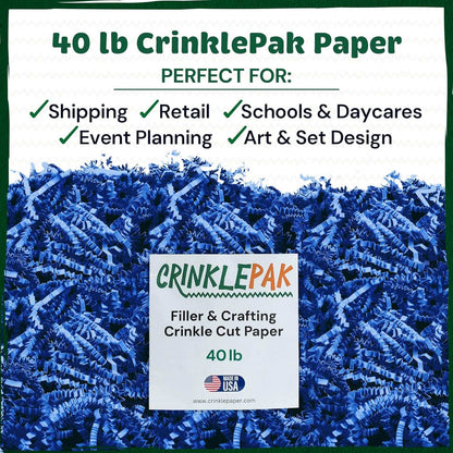 Crinkle Paper 40 LB Blue
