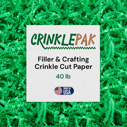 40 LB Green Crinkle Paper Shred