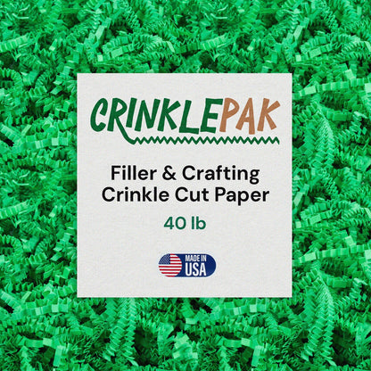 40 LB Green Crinkle Paper Shred