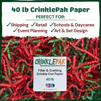 Crinkle paper 40lb Christmas Shredded paper