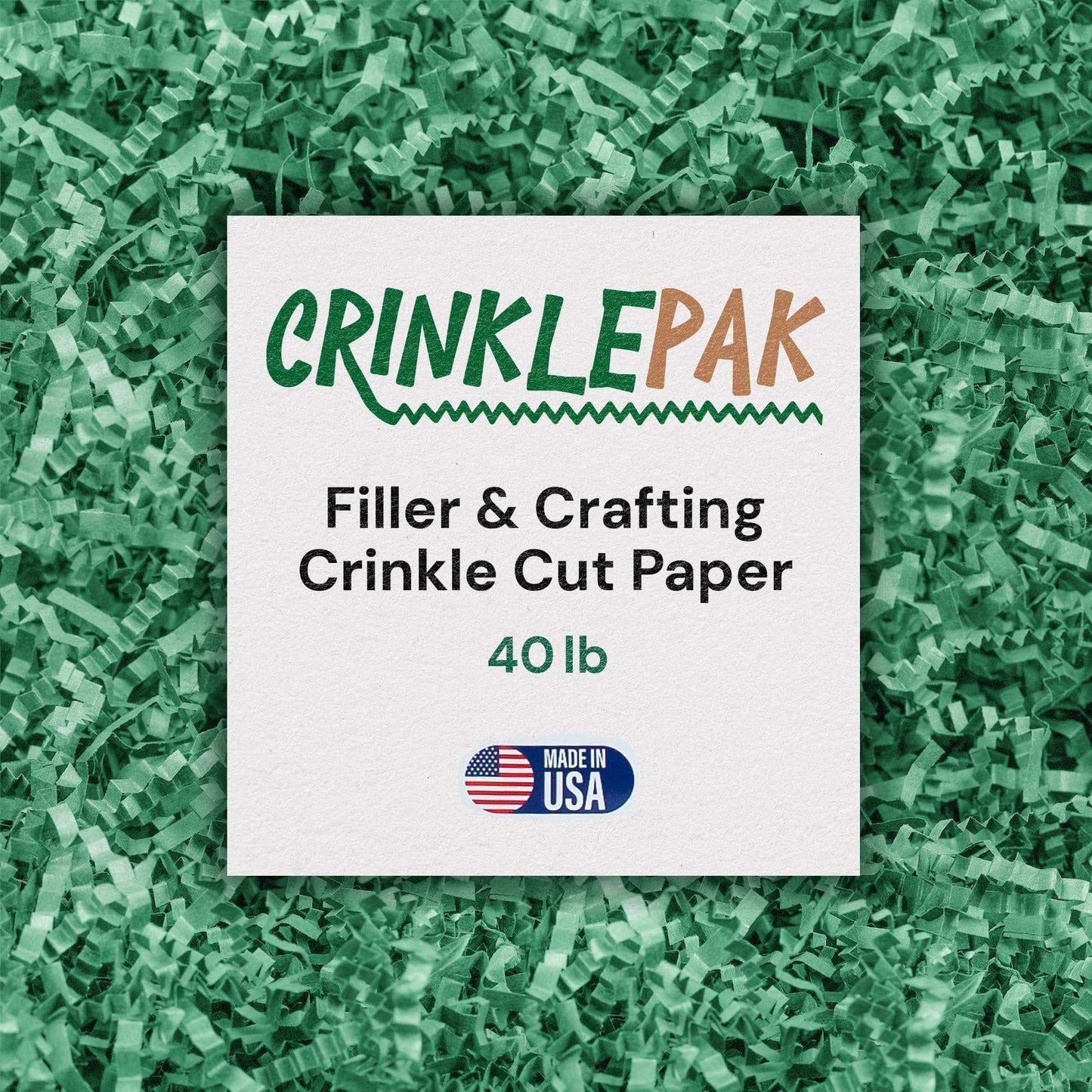 40 LB Light Green Crinkle Paper