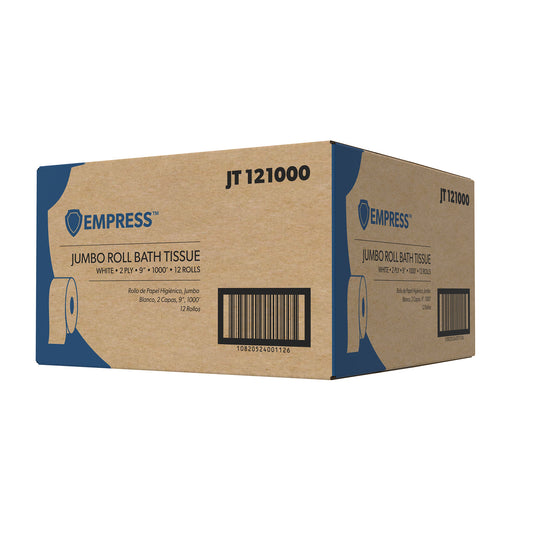 JT 121000 Empress® 2-Ply Jr Jumbo Roll Bathroom Tissue, 1000'/rl - 12 rl/cs