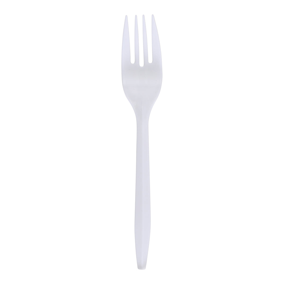 Medium-Weight Disposable Fork, Plastic, Individually Wrapped, White - 1000 per case — FREE SHIPPING*