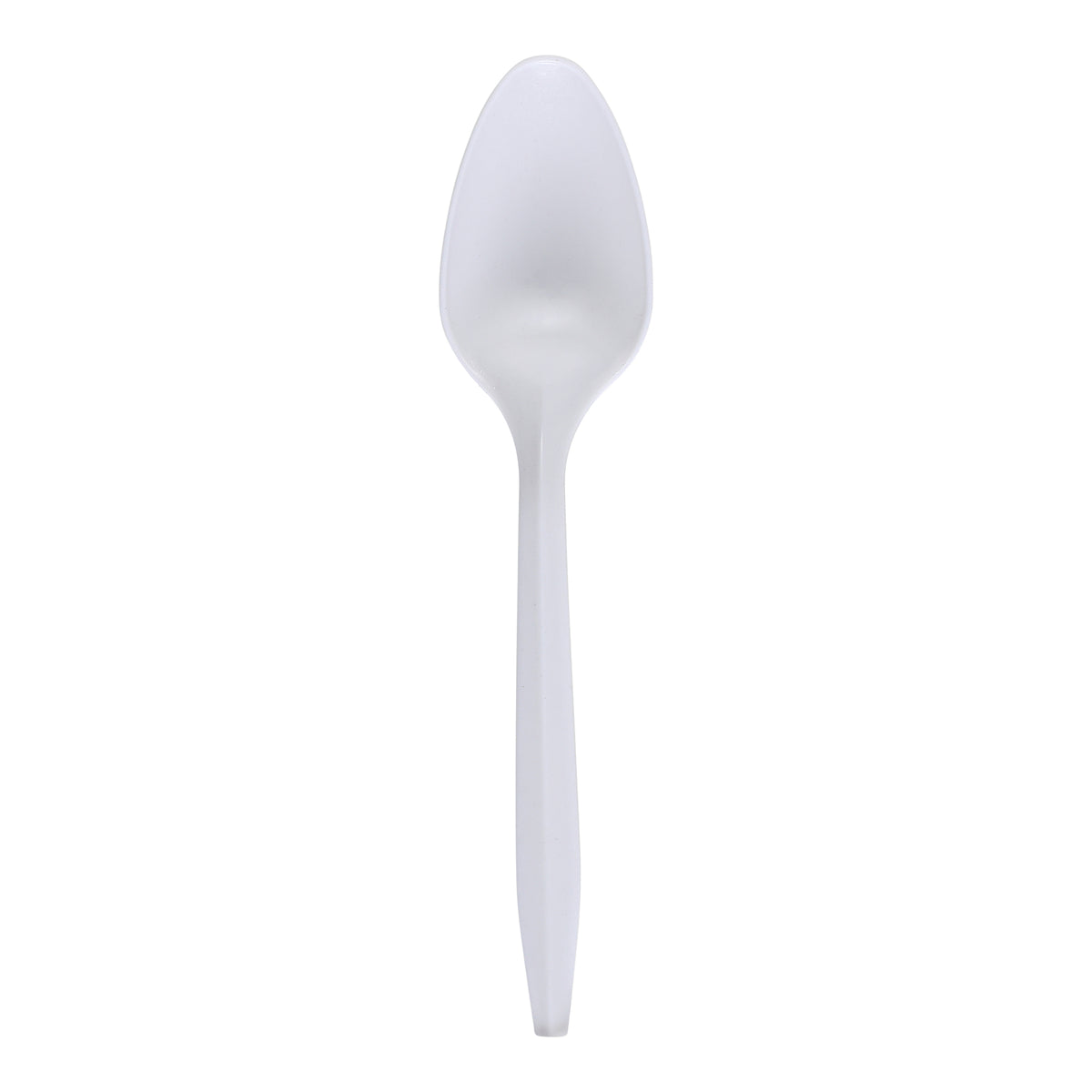 Medium-Weight Disposable Teaspoon, Plastic, Individually Wrapped, White - 1000 per case — FREE SHIPPING*