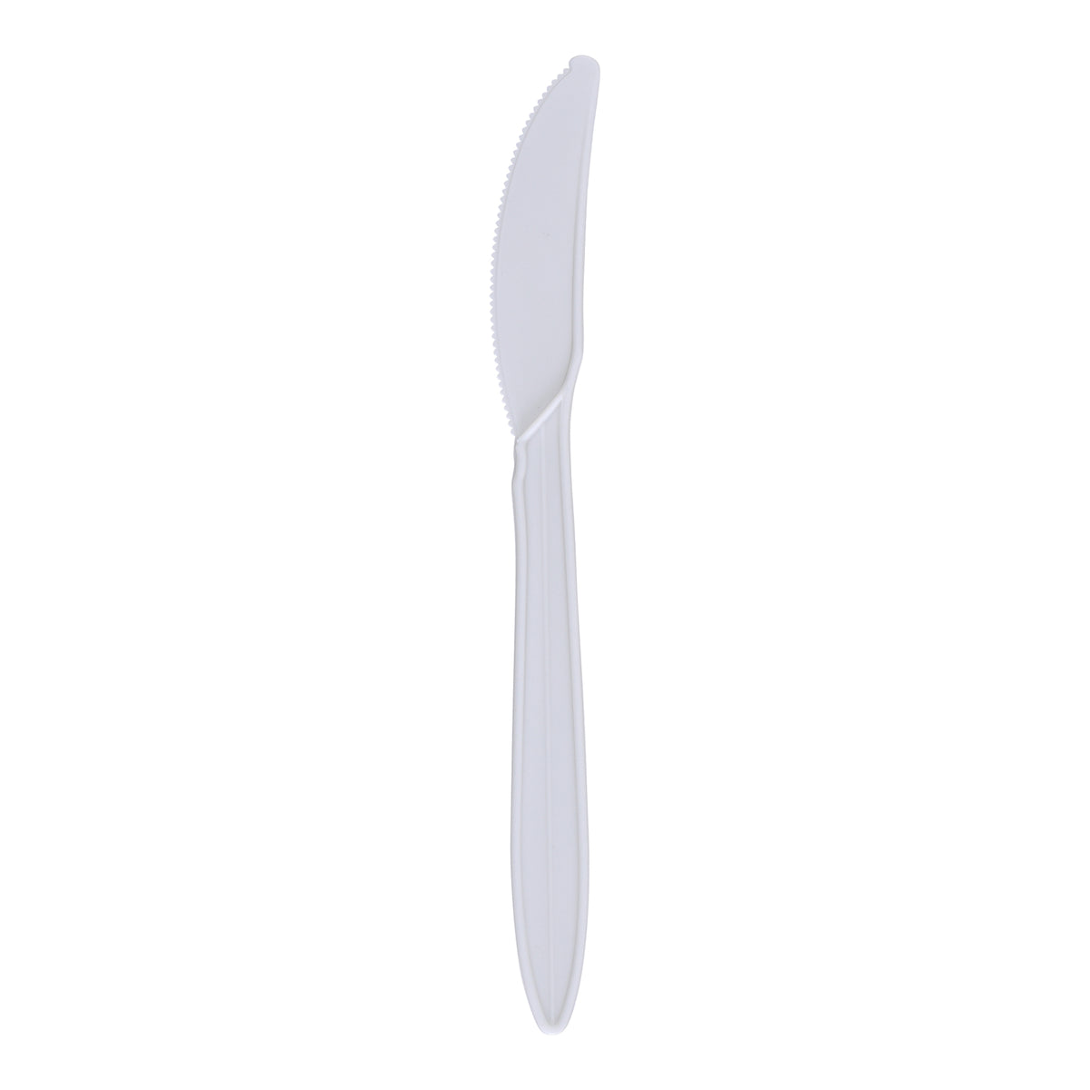 Medium-Weight Disposable Knife, Plastic, Individually Wrapped, White - 1000 per case — FREE SHIPPING*