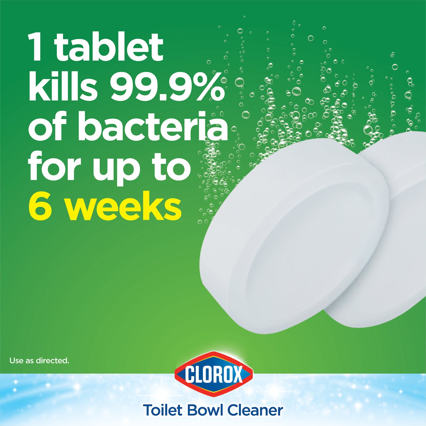 Clorox Automatic Toilet Bowl Cleaner, Ultra Clean Toilet Tank Tablets with Bleach, 3.5 oz Tablets - 12 per case — FREE SHIPPING*
