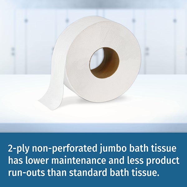 MAYFAIR® 2-Ply Jr Jumbo Roll Bathroom Tissue, Septic Safe, 1000'/rl - 12 rl/cs