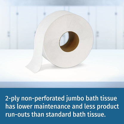 MAYFAIR® 2-Ply Jr Jumbo Roll Bathroom Tissue, Septic Safe, 1000'/rl - 12 rl/cs