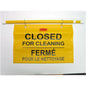 Rubbermaid "Closed For Cleaning" Doorway Sign, Multi-lingual, 28" - 50",  Yellow - 1/ea