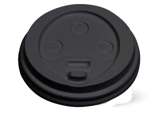 Empress™ Dome Lid for Paper Hot Cups, Black (2 sizes available) - 1000/cs