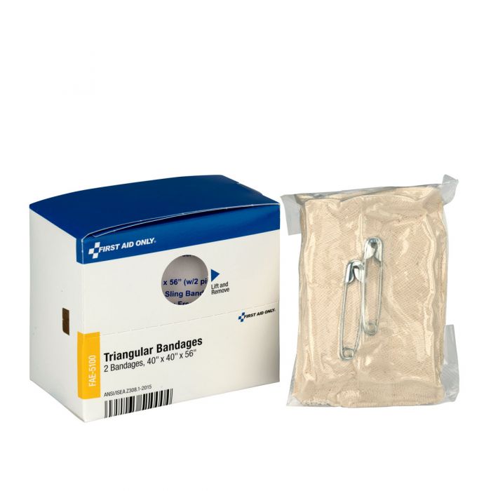FAE-5100 SmartCompliance First Aid Kit Refill, Triangular Bandages, 2ct - 1/bx