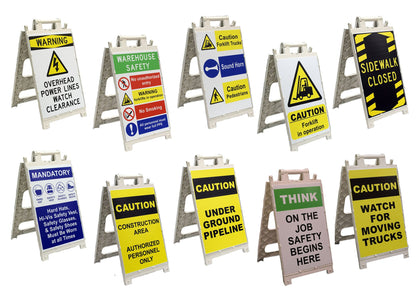 CORTINA 24 x 36 Fold Flat Plastx FF HD Barricade with Sign, Choose Your Sign