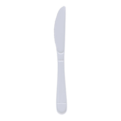 Heavy Weight Knife, Plastic, White, Individually Wrapped - 1000 per case — FREE SHIPPING*