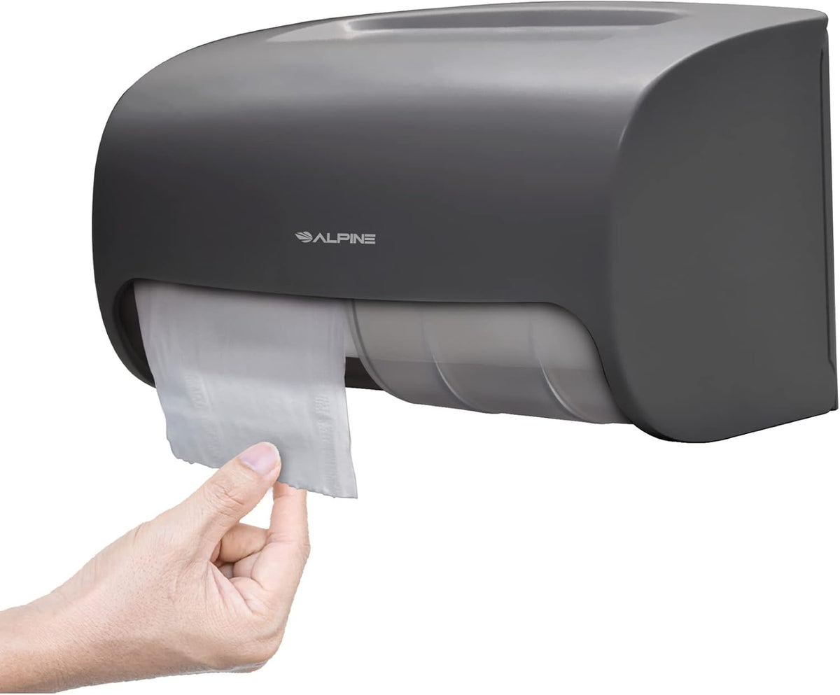 Side-by-Side Double Roll Toilet Tissue Dispenser, Gray — FREE SHIPPING*